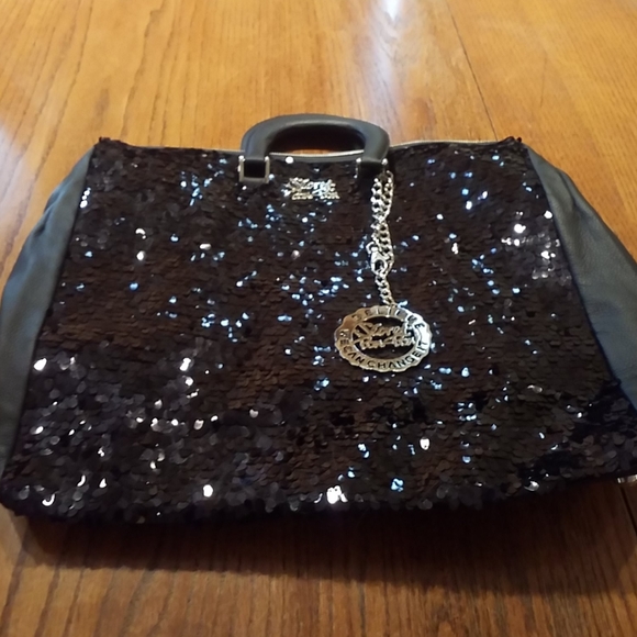Black Sequin Satchel by Secret Pom Pom